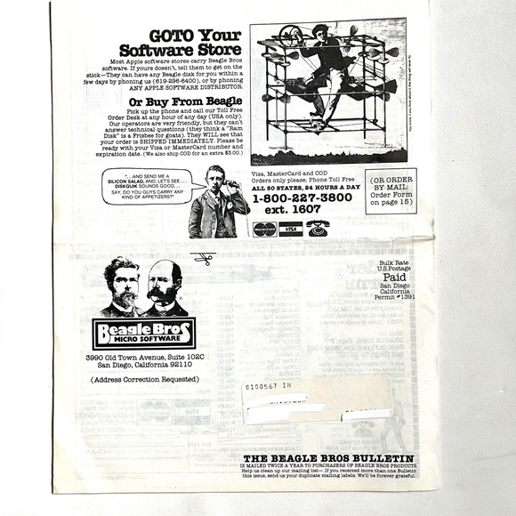 Vintage Beagle Bros Bulletin Summer/Fall 1984. Apple- micro software programers. - Picture 4 of 9